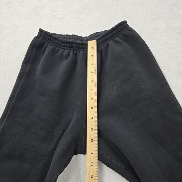 VTG LL Bean Zip Ankle Sweatpants Baselayer Fleece Lined Nylon Lycra Black - Picture 7 of 9